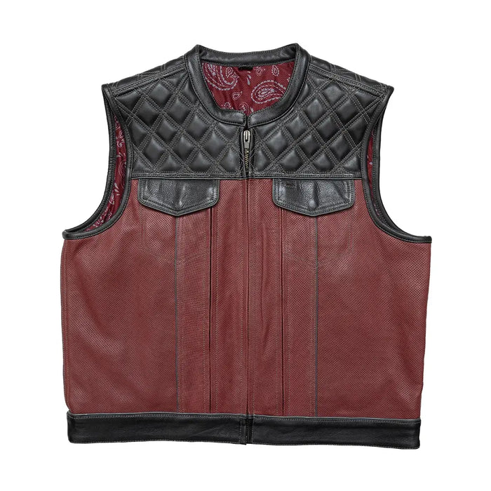 Men's Customs 1 of 1 limited edition Size 4XL Men's Leather Vest GARAGE SALE   