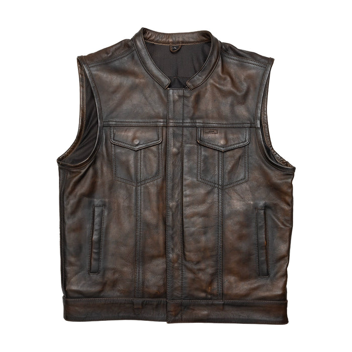 Men's Customs 1 of 1 limited edition SIZE LARGE Men's Leather Vest GARAGE SALE   