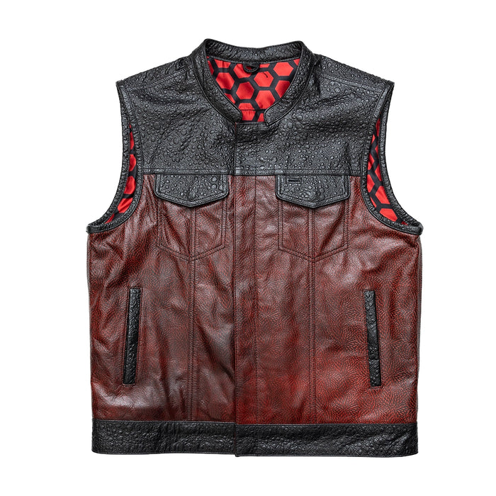 Men's Customs 1 of 1 limited edition Size Large Men's Leather Vest GARAGE SALE   