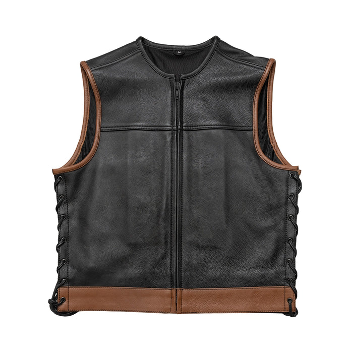 Men's Customs 1 of 1 limited edition Size M Men's Leather Vest GARAGE SALE   