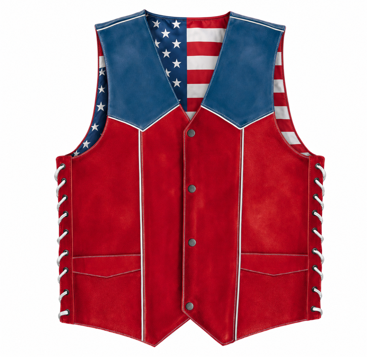 Independence Day Western Style Vest Custom Builder First Manufacturing Company
