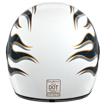 DOT Daytona Retro Full Face Motorcycle Helmet: Vintage Style for Men