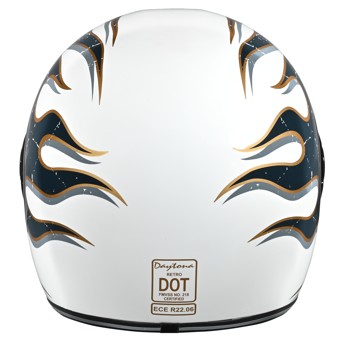 DOT Daytona Retro Full Face Motorcycle Helmet: Vintage Style for Men