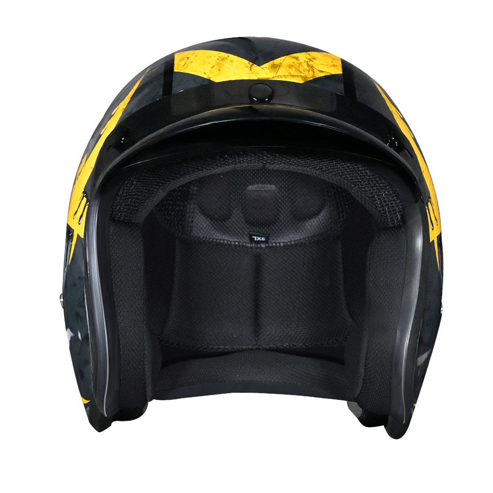 DOT Approved Daytona Cruiser Open Face Motorcycle Helmet - Men, Women & Youth - With Visor & Graphics - W/ Toxic CRUISER - GRAPHICS Daytona Helmets