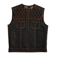 Dart - Men's Denim Vest - Limited Edition Factory Customs First Manufacturing Company S  