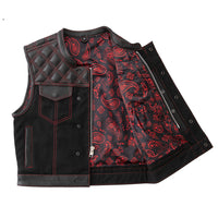 Demon - Men's Club Style Leather Vest - Limited Edition Factory Customs First Manufacturing Company   