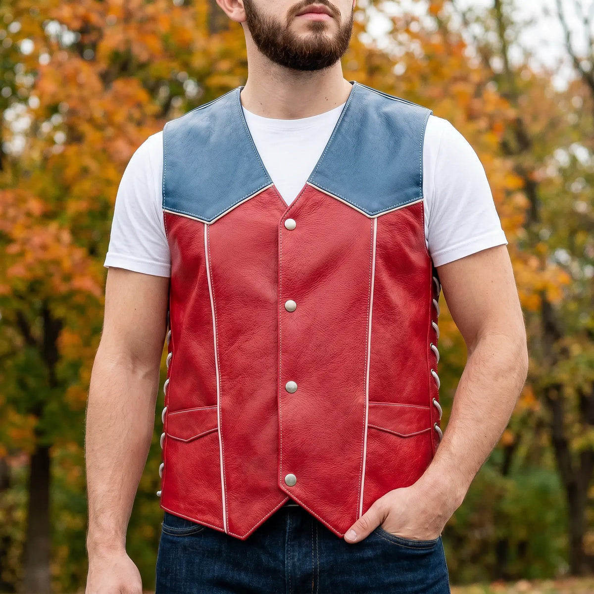Independence Day Western Style Vest Custom Builder First Manufacturing Company