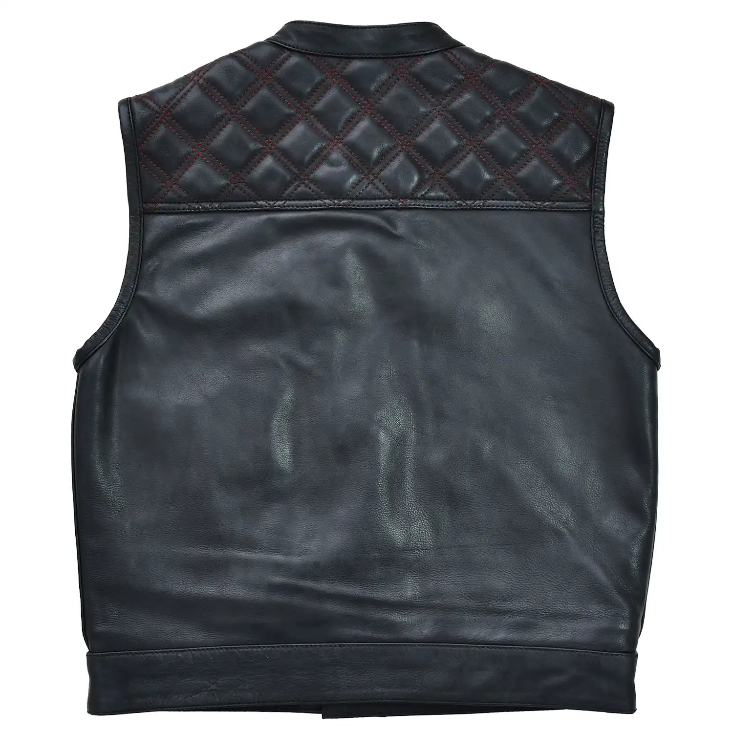Valor - Men's Club Style Leather Motorcycle Vest