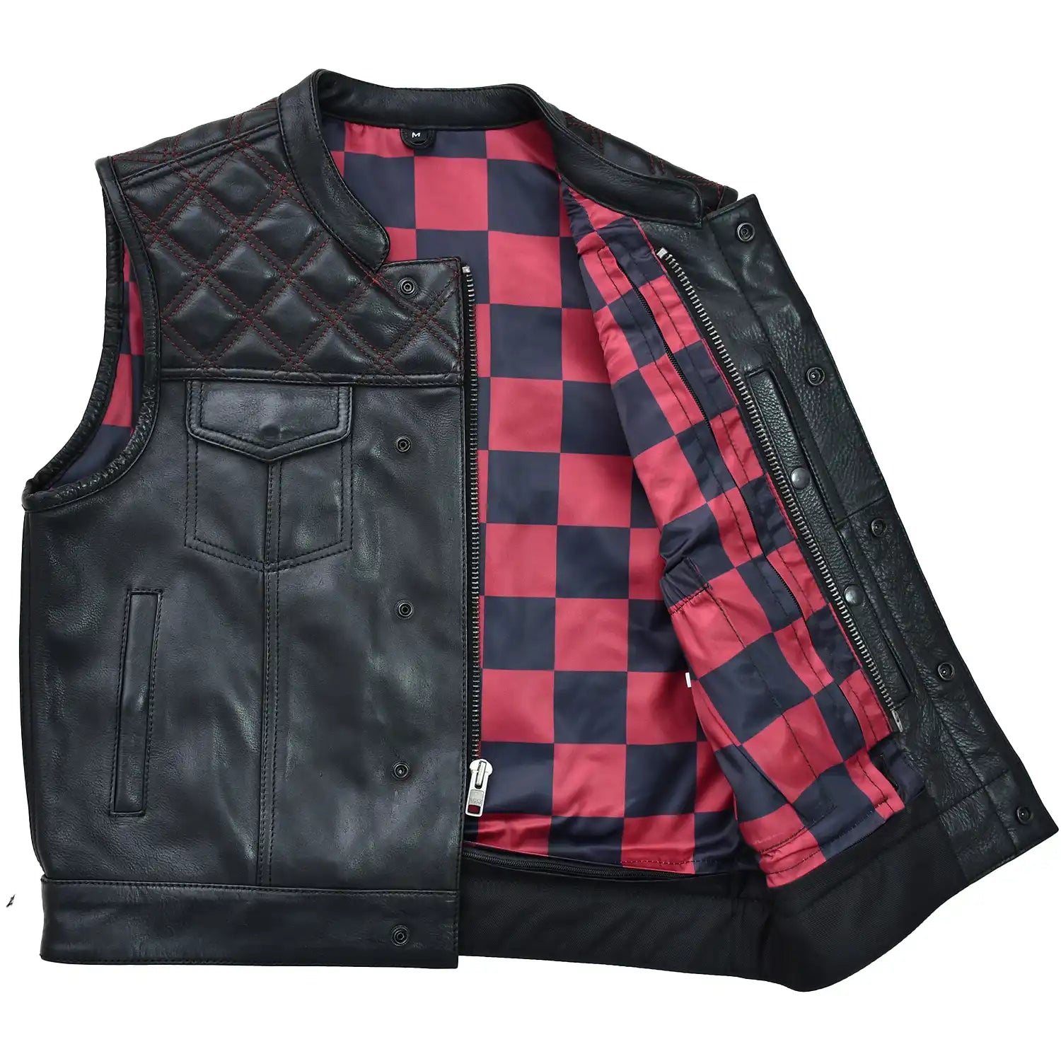Valor - Men's Club Style Leather Motorcycle Vest
