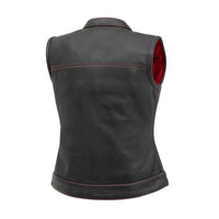 Jessica Perforated Women's Motorcycle Leather Vest Women's Vest First Manufacturing Company   