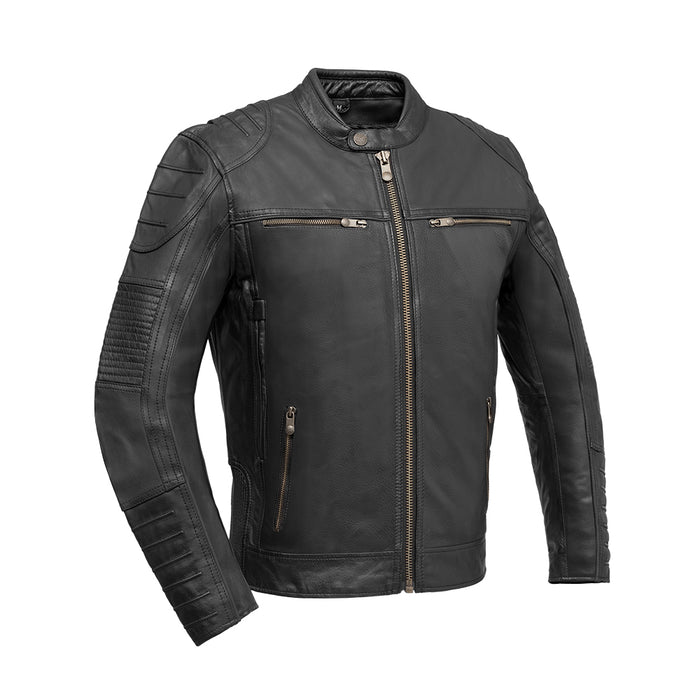 Raptor Men's Motorcycle Leather Jacket Men's Leather Jacket First Manufacturing Company Black S 