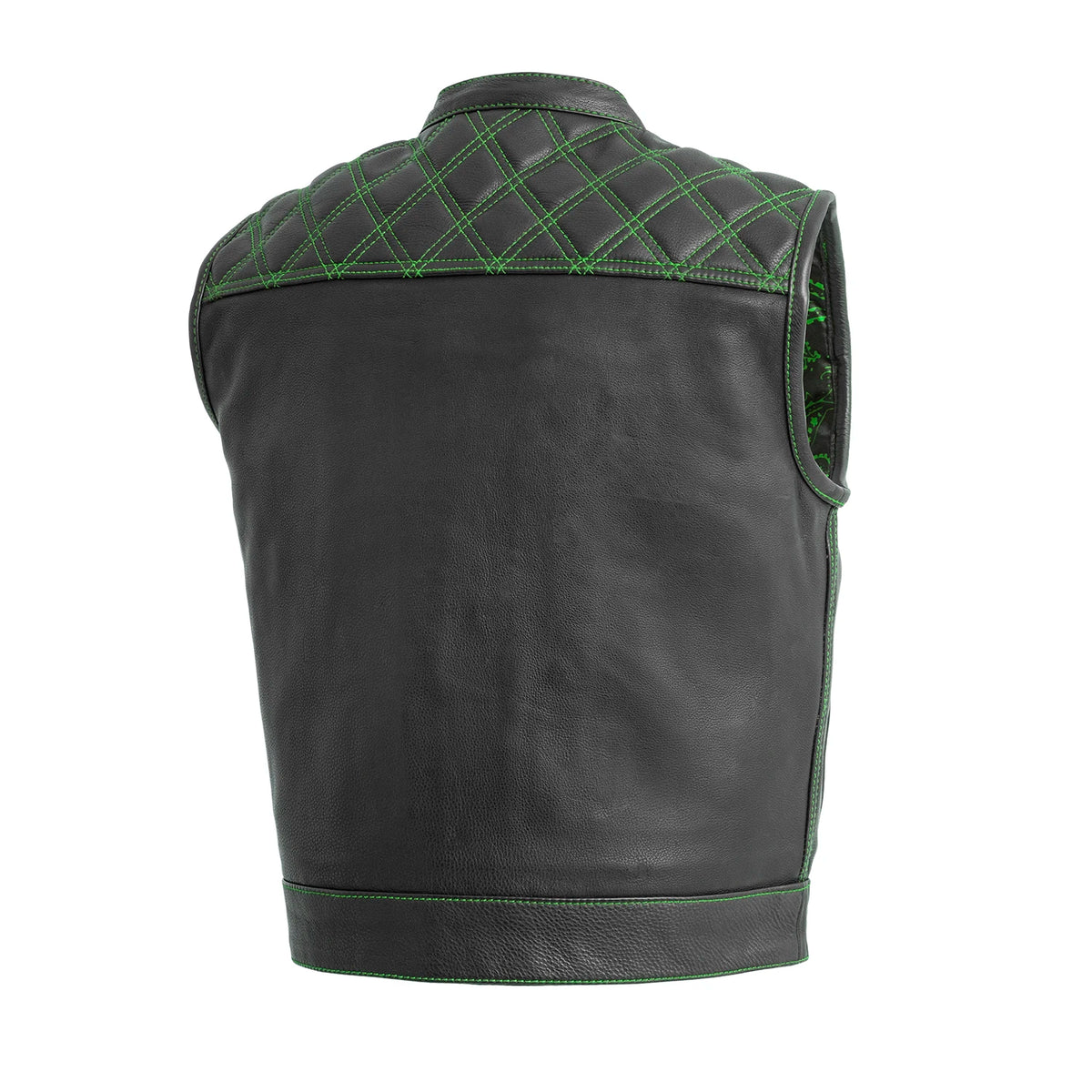 Upside Men's Club Style Leather Vest Men's Leather Vest Vests