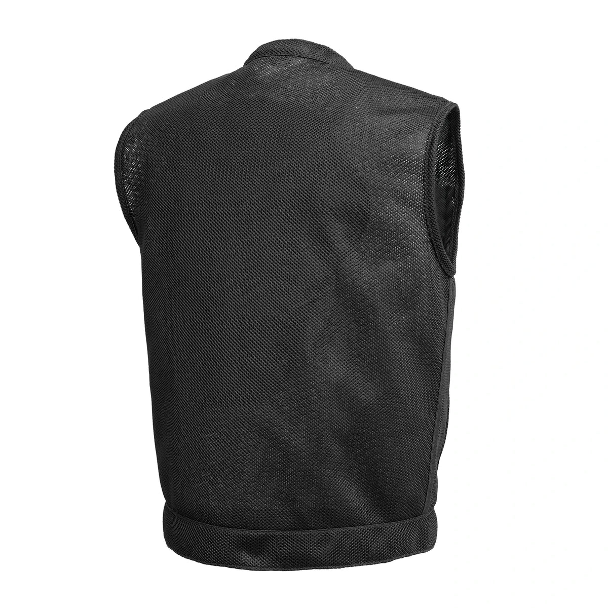 Sharp Shooter Perforated Men's Motorcycle Leather Vest - First MFG 