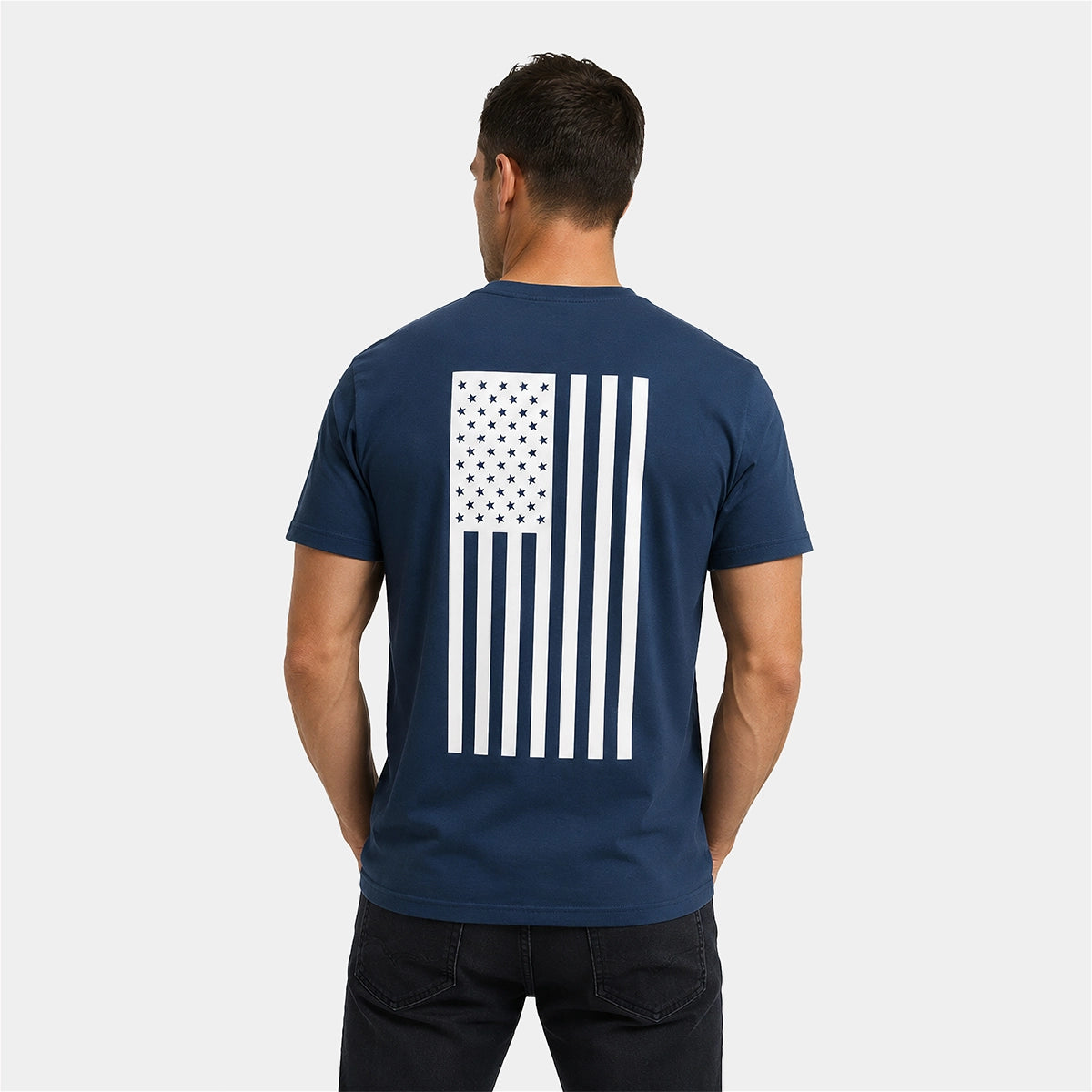 Men's American Flag Graphic Motorcycle T-Shirt Men's T-Shirt First Manufacturing Company