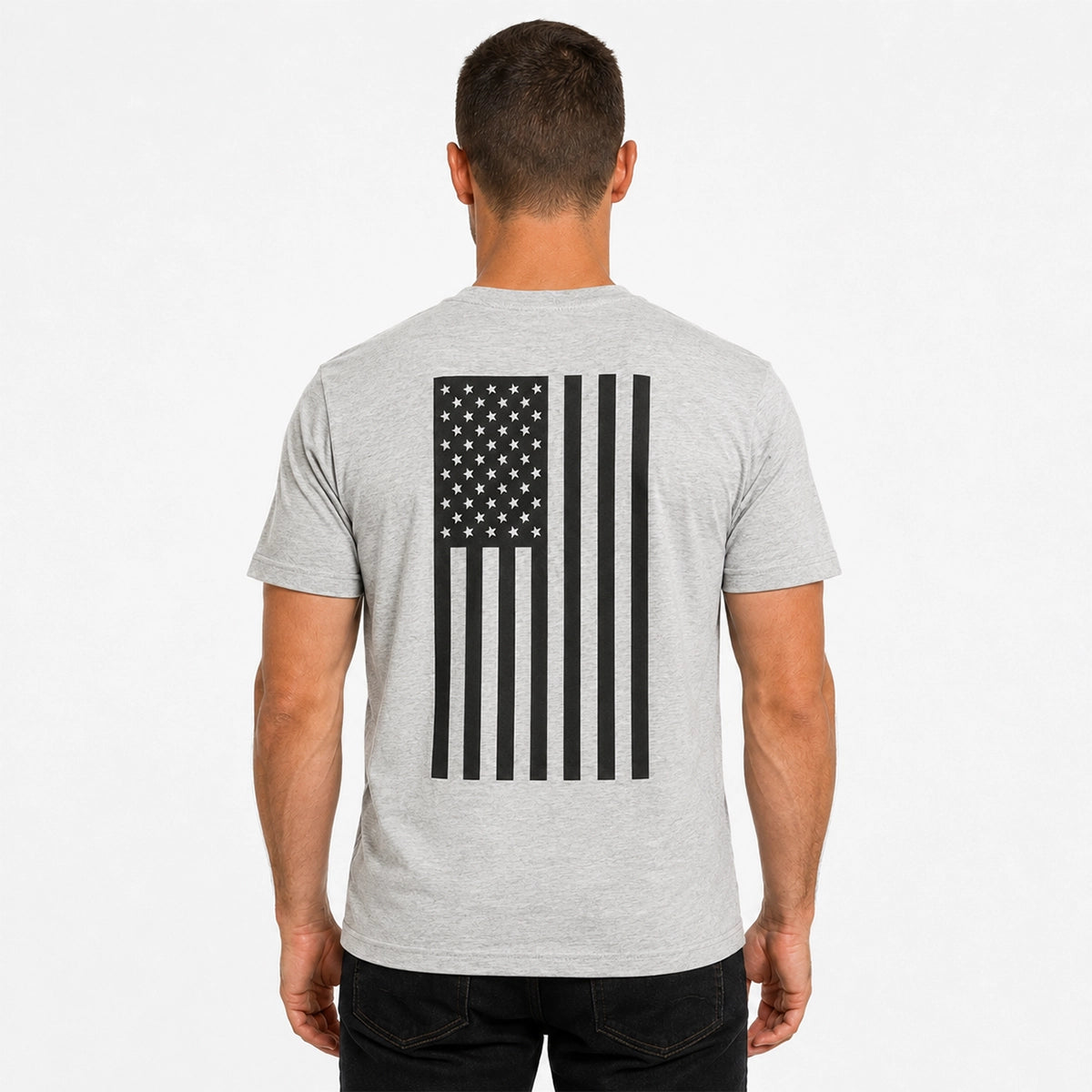 Men's American Flag Graphic Motorcycle T-Shirt Men's T-Shirt First Manufacturing Company