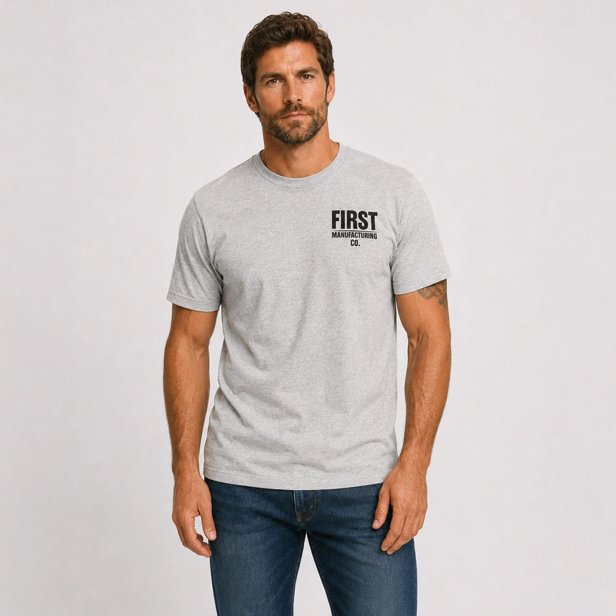 Men's Silhouette Motorcycle T-Shirt Men's T-Shirt First Manufacturing Company