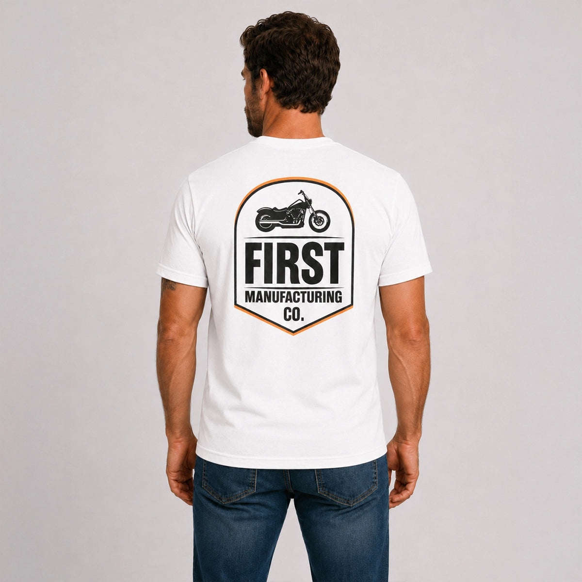 Men's Silhouette Motorcycle T-Shirt Men's T-Shirt First Manufacturing Company