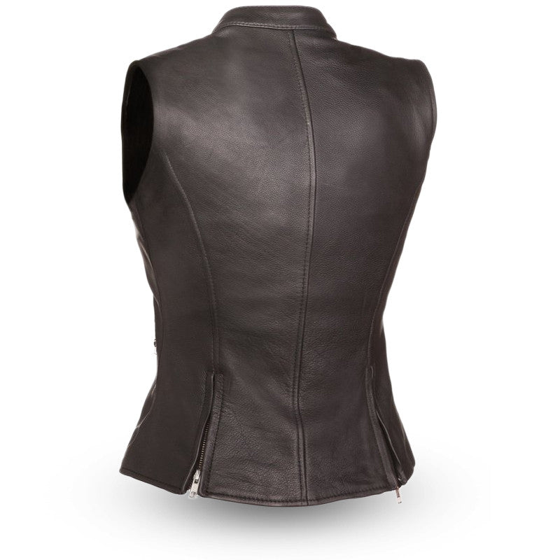 Fairmont - Women's Motorcycle Fashion Style Leather Vest – First