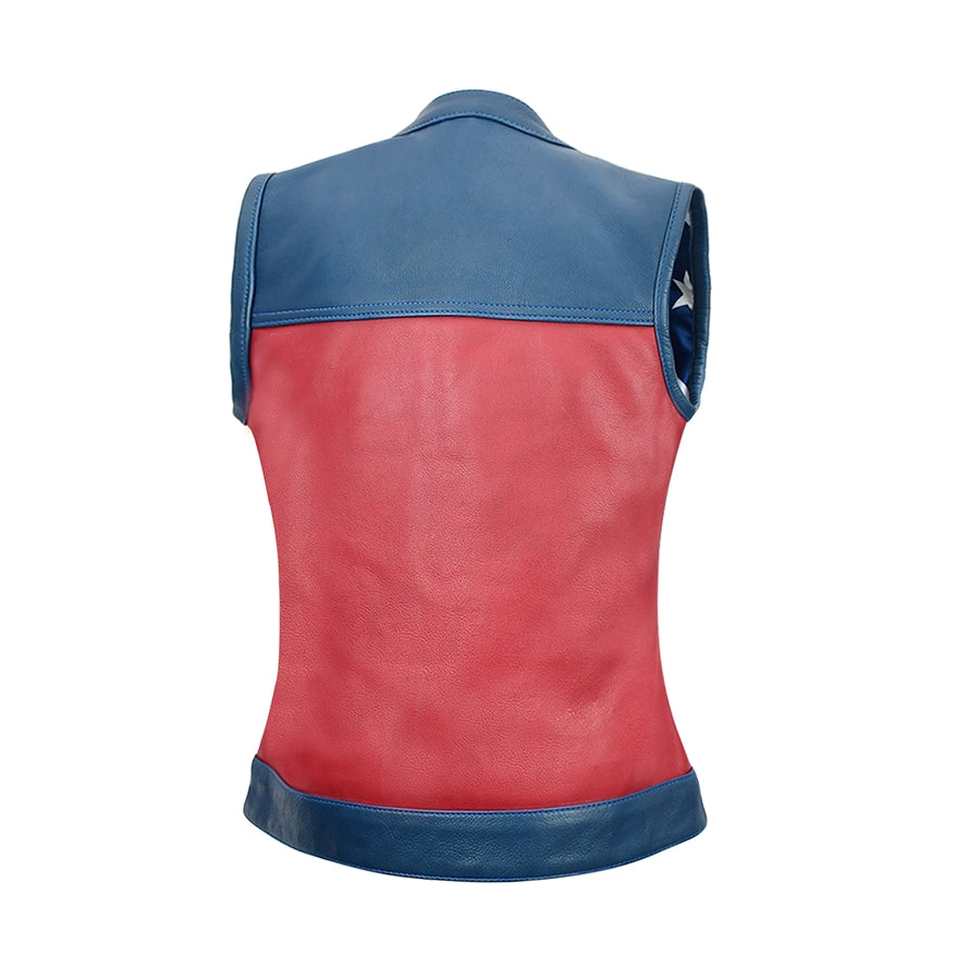Freedom Belle Women's Motorcycle Leather Vest Women's Leather Vest First Manufacturing Company