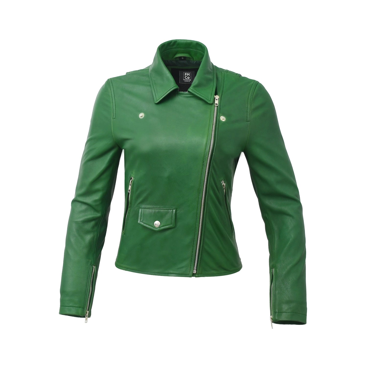 Lennox  Moto Style Leather Jacket Women's Fashion Leather Jacket FMCo   