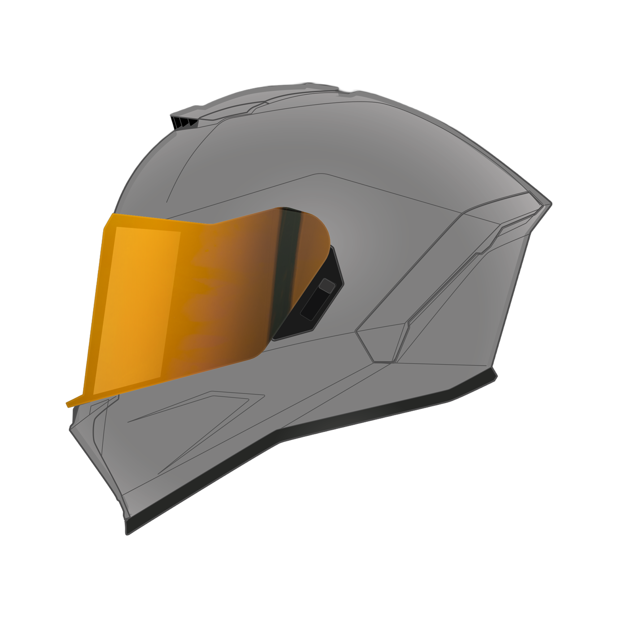 Viper Shield Outer- Gold VIPER SHIELDS Daytona Helmets