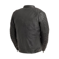 Grand Prix - Men's Leather Motorcycle Jacket Men's Leather Jacket First Manufacturing Company   