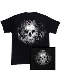 Grave Skull Reflective T-Shirt Men's T-Shirt First Manufacturing Company S Black 