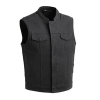 Havoc Men's Motorcycle Twill Vest Men's Twill Vest First Manufacturing Company S Black 