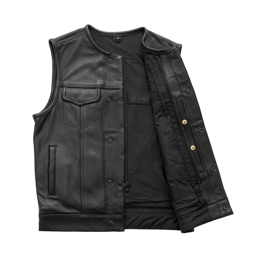 Highside Men's Motorcycle Leather Vest – First MFG Co – First