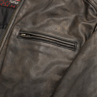 Hipster Men's Motorcycle Leather Jacket Men's Leather Jacket First Manufacturing Company   