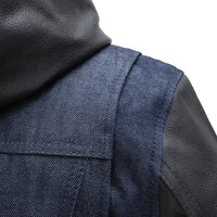 Holli - Motorcycle Denim/Leather Jacket Women's Denim/Leather Jacket First Manufacturing Company   