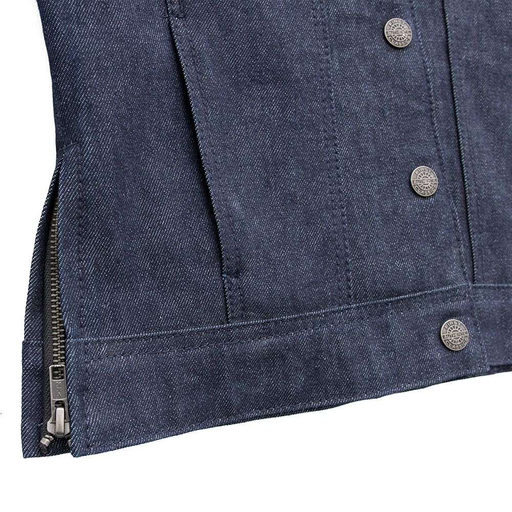 Leather Look Chic Denim Jacket Long Sleeves Zipper Front - Temu