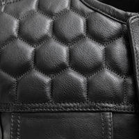 Hornet Men's Club Style Leather Vest - Black Men's Leather Vest First Manufacturing Company   