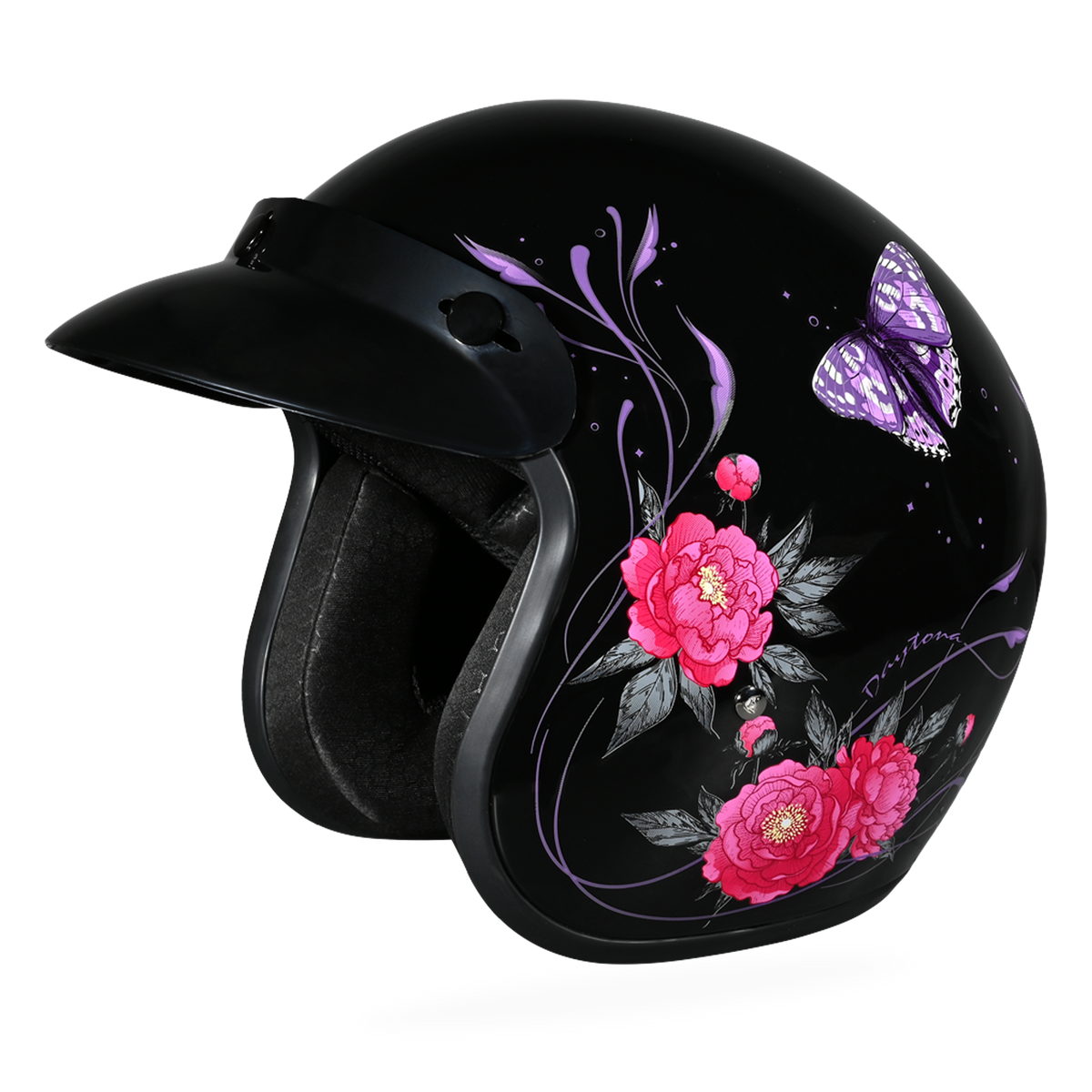 chicks motorcycle helmets Biker Girls Helmet Harley Quinn long awesome Ponytails Custom Airbrush Helmet not really Hot Leathers HLD1048 Live, Love