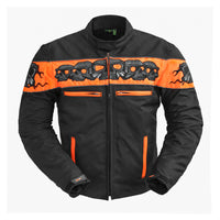 Immortal Men's Motorcycle Textile Jacket Men's Textile Jacket First Manufacturing Company S Orange 