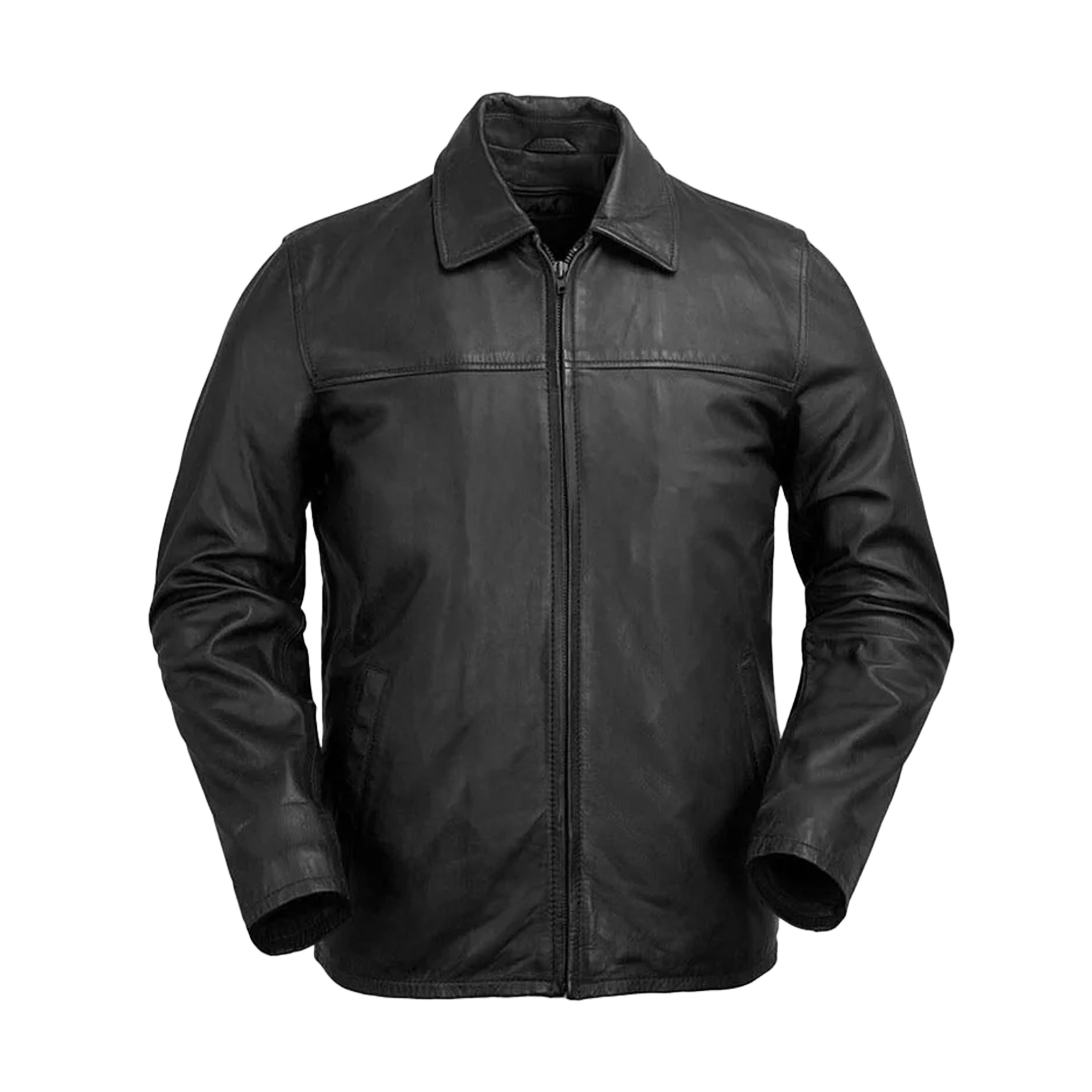 Indiana Mens Leather Jacket Men's Leather Jacket FMCo Black S 