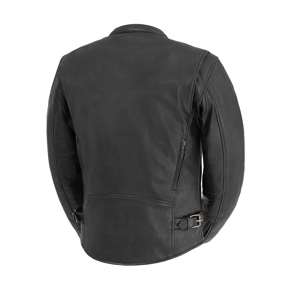 Indy Men's Motorcycle Leather Jacket - Black - First MFG Co