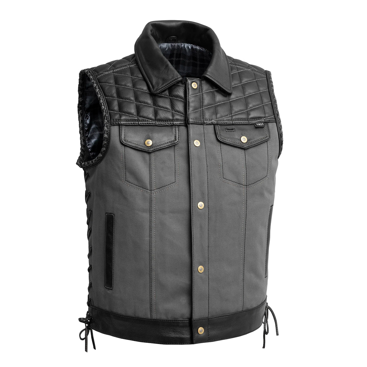 ジャケット・アウター Fuct SSDD Nomad Bike Vest Iron Nomad Men's Leather Vest (Limited Edition)