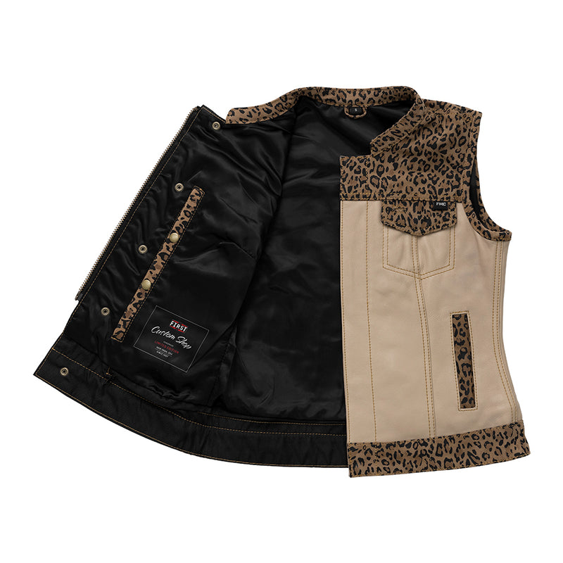 Josie Women's Club Style Leather Vest (Limited Edition) Factory Customs First Manufacturing Company   
