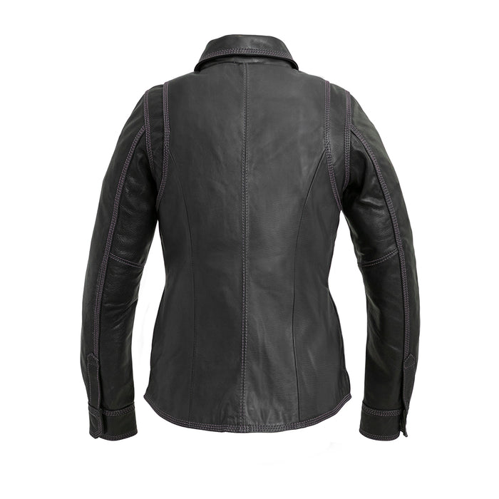 Leela Women's Motorcycle Leather Shirt - Limited Edition Women's Shirt First Manufacturing Company   