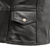 Lolita - Women's Motorcycle Leather Vest Women's Leather Vest First Manufacturing Company   