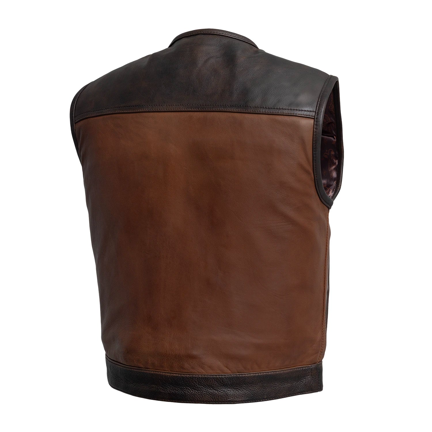 Lowside Rider Men's Motorcycle Leather Vest Men's Leather Vest First Manufacturing Company