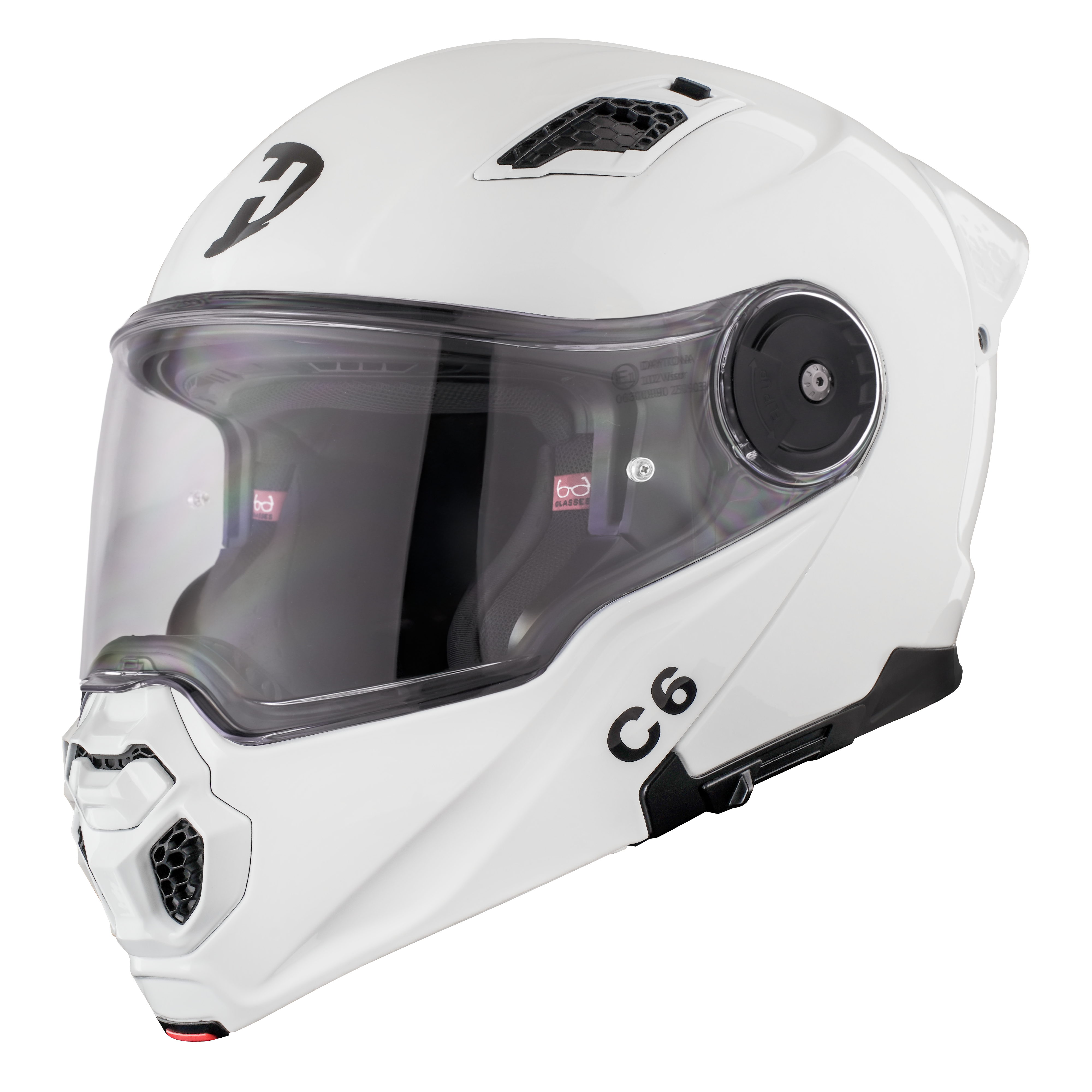 D.O.T. & ECE Daytona C6- Hi-Gloss White C6 Daytona Helmets