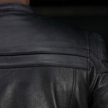 Maverick - Men's Motorcycle Leather Jacket Standard / L / Black