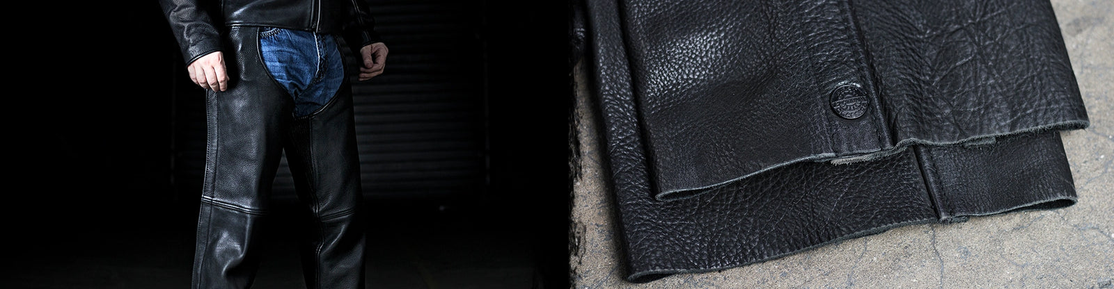 Men's Leather Motorcycle Chaps & Pants