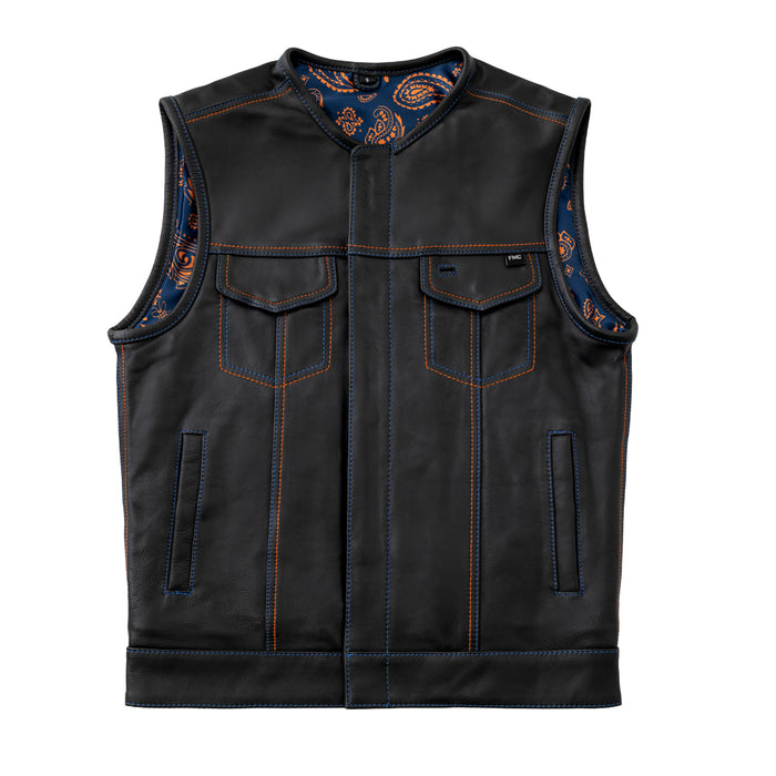 Metro - Men's Club Style Motorcycle Vest Factory Customs First Manufacturing Company S  