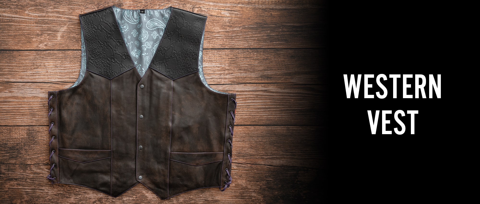 Custom leather vest near on sale me