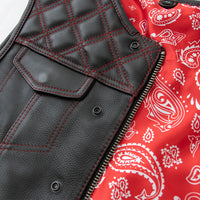 Nova - Men's Leather Lowside Vest - Limited Edition Factory Customs First Manufacturing Company   