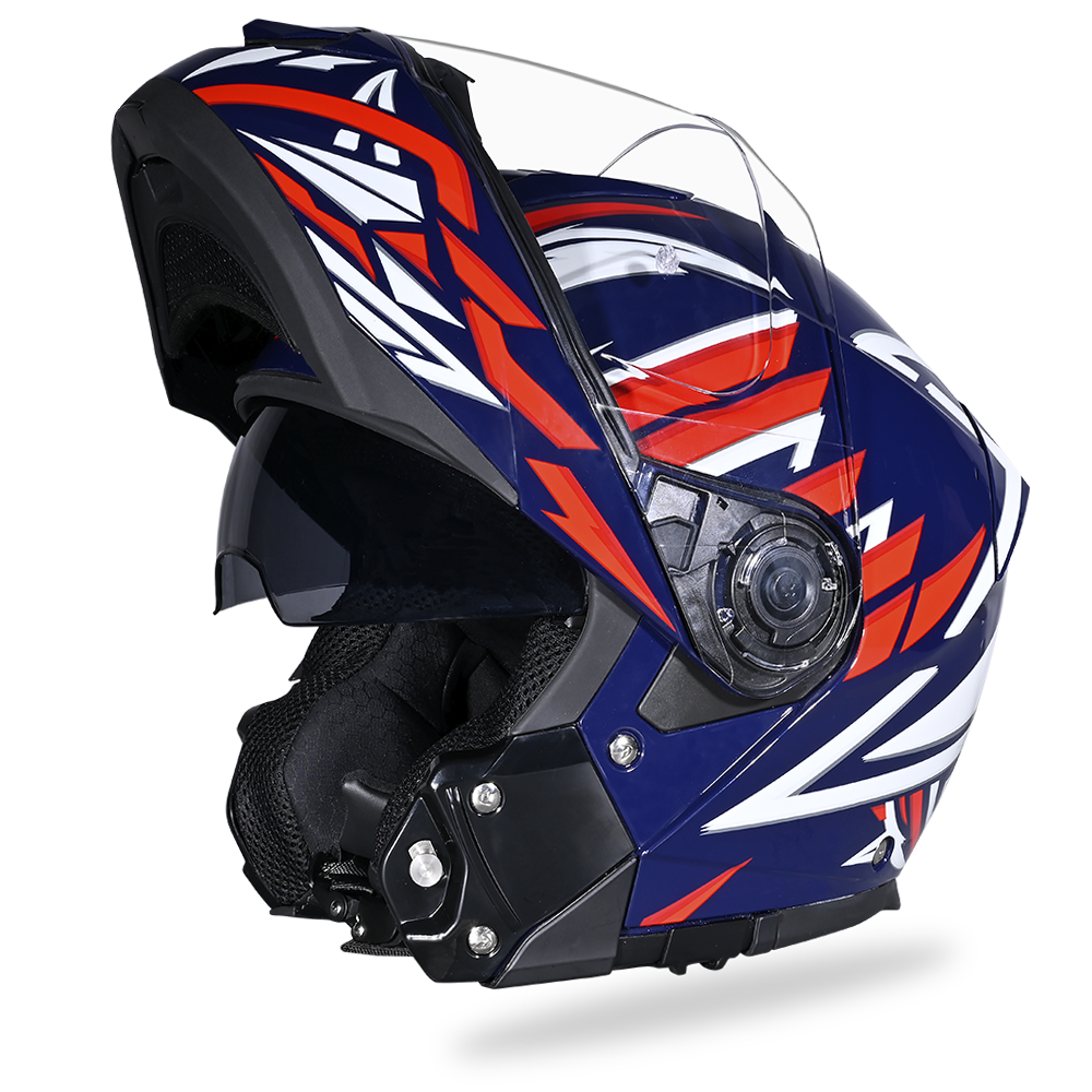 Daytona Glide Modular Motorcycle Helmet - DOT Approved, Bluetooth Ready, Dual Visor, Men/Women/Youth - W/ Liberty GLIDE - GRAPHICS Daytona Helmets