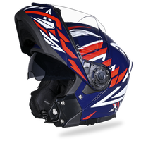 Daytona Glide Modular Motorcycle Helmet - DOT Approved, Bluetooth Ready, Dual Visor, Men/Women/Youth - W/ Liberty GLIDE - GRAPHICS Daytona Helmets